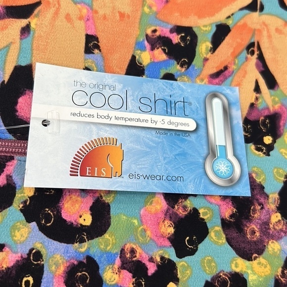 EIS NWT Athletic LS Paneled Tropical Violet Floral COOL Sun Shirt UPF50+ L/XL/2X - Picture 6 of 13
